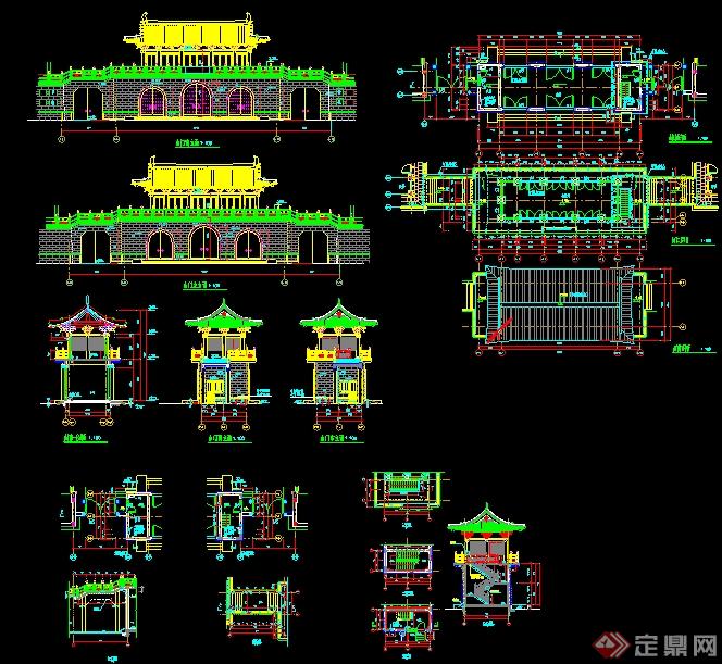 某寺廟古建山門設(shè)計(jì)施工詳圖(3)